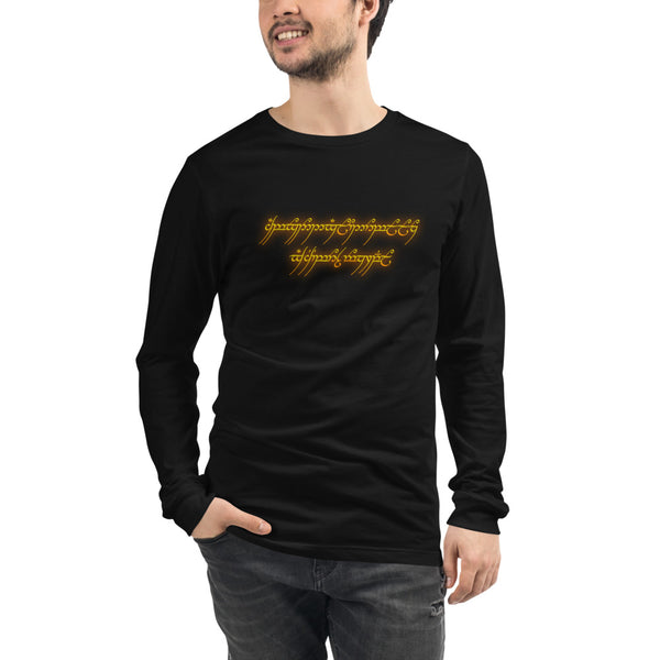 One Name-Daemon to Rule Them All Long Sleeve T-Shirt ("fire" text)